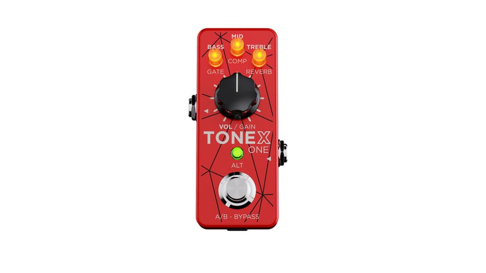 IK Multimedia TONEX ONE Brown Sound Limited Edition (Rojo) - Mini pedal de modelado por IA con presets Brown Sound y software incluido
