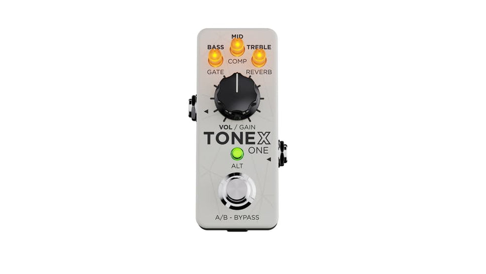 IK Multimedia TONEX ONE Brown Sound Limited Edition (Blanco) - Mini pedal de modelado por IA con presets Brown Sound y software incluido