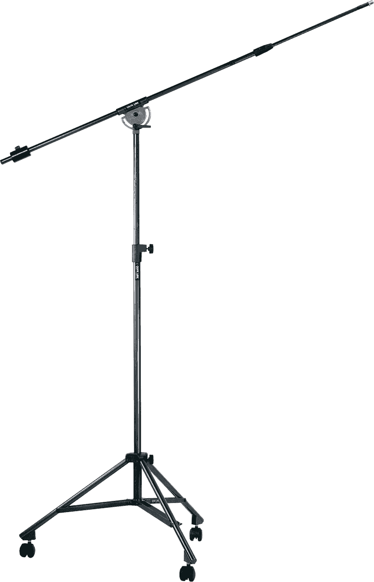 QUIK LOK TQAA50 - LONG LENGTH STUDIO TELESCOPIC BOOM MICROPHONE STAND (with wheels)