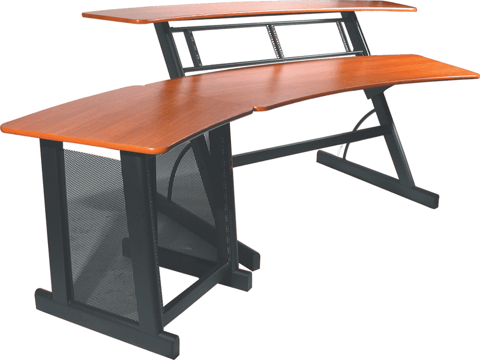 QUIK LOK TQAZ612CY - 12U RACK MOUNT WITH TOP TRAY - CHERRY