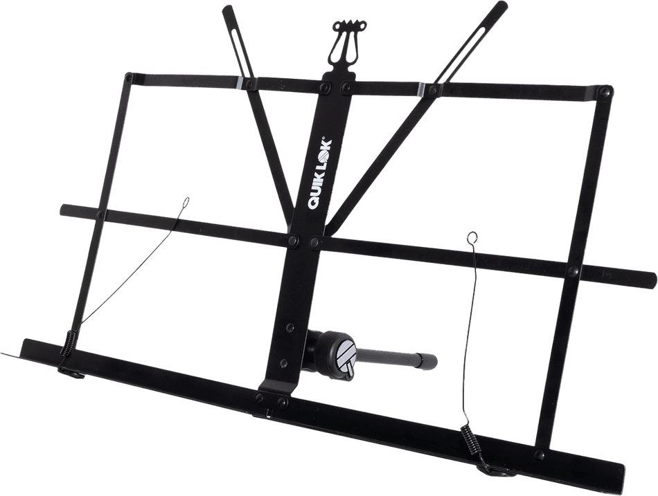 QUIK LOK TQMMUS001 - Folding Tabletop Music Stand - Black Metal - 41x23cm