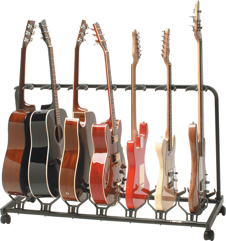 QUIK LOK TQMGS471 - 7-Piece Guitar Stand with Wheels