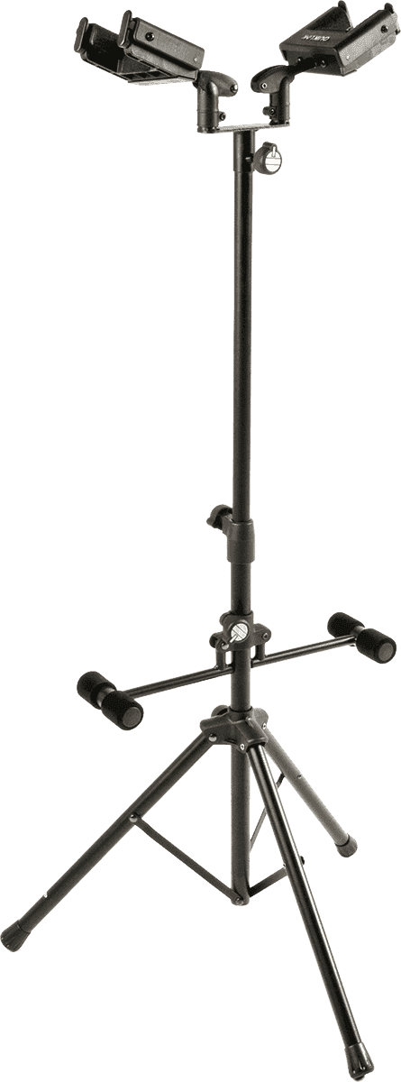 QUIK LOK TQMGS528 - UNIVERSAL DUAL GUITAR/BASS STAND WITH SECURITY SELF-LOCKING