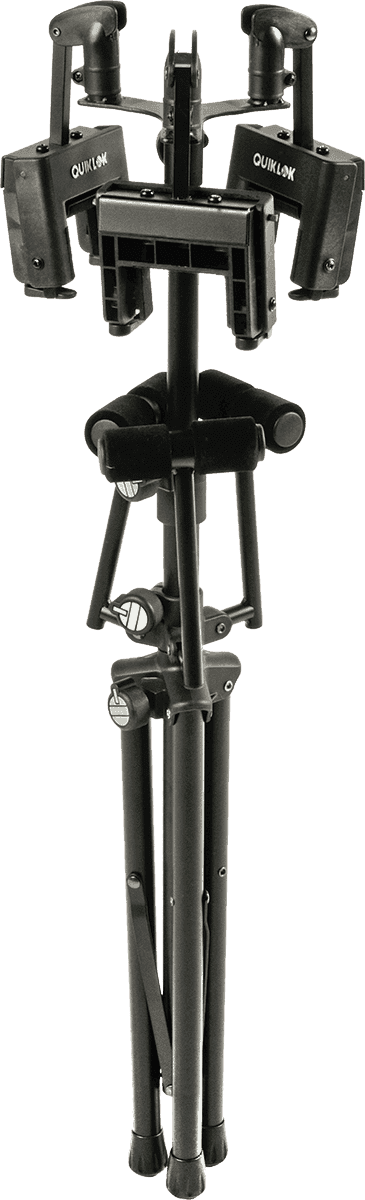 QUIK LOK TQMGS538 - UNIVERSAL TRIPLE GUITAR/BASS STAND WITH SAFETY SELF-LOCKING