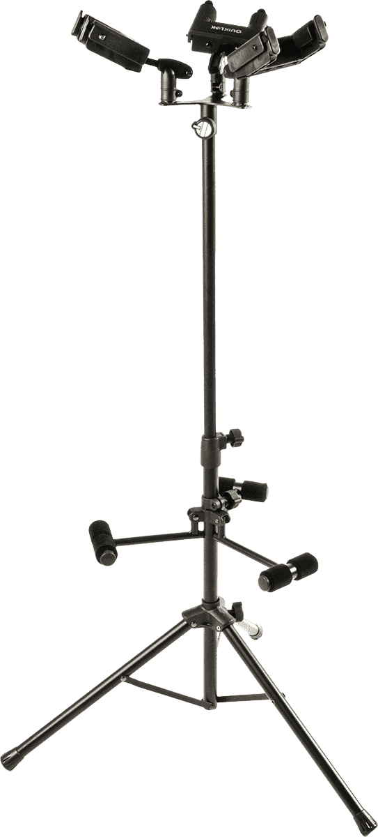 QUIK LOK TQMGS538 - UNIVERSAL TRIPLE GUITAR/BASS STAND WITH SAFETY SELF-LOCKING