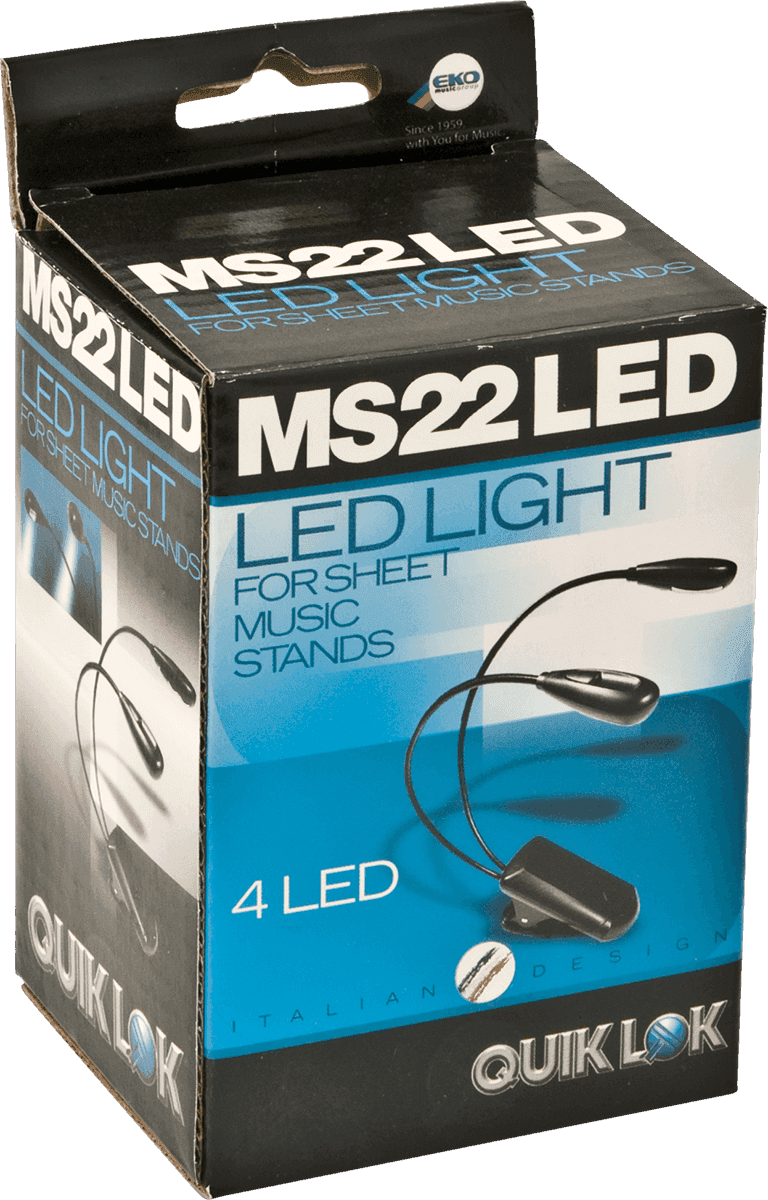 QUIK LOK TQMMS22LED - Dual Flex Clamp-On Music Stand - 4 LEDs