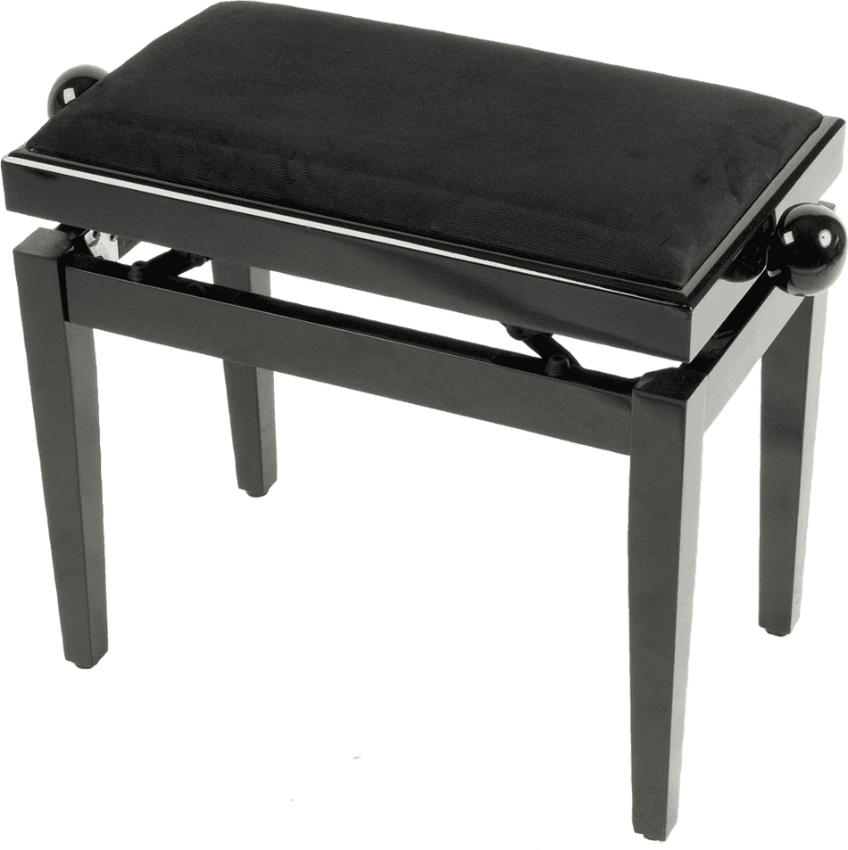 QUIK LOK TQMPB010BK - DELUXE PB10 WOODEN PIANO BENCH - GLOSS BLACK