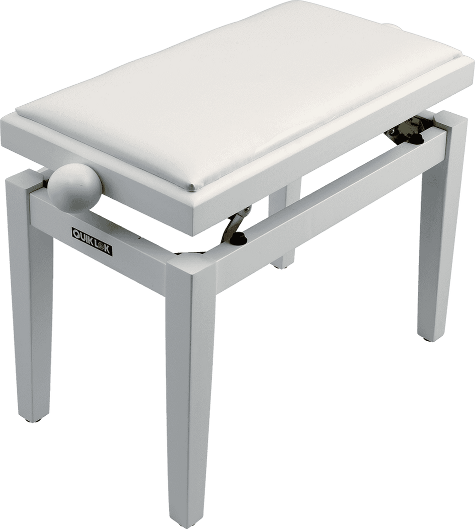 QUIK LOK TQMPB100WHS - DELUXE WOODEN PIANO BENCH PB100 - MATTE WHITE