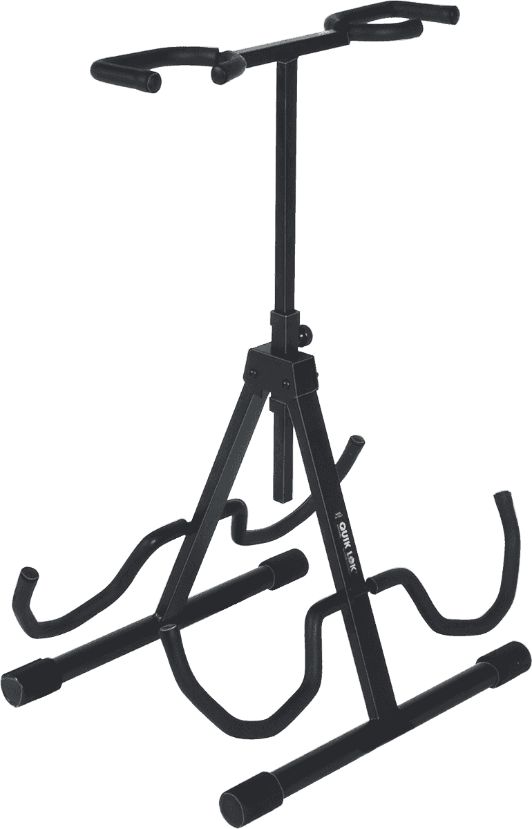 QUIK LOK TQMQL694 - UNIVERSAL GUITAR/BASS STAND (ADJUSTABLE HEIGHT) - 2 GUITARS