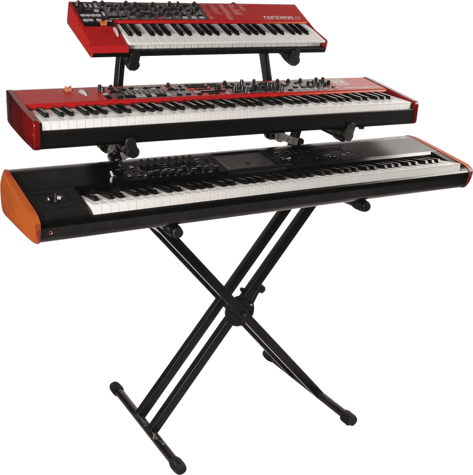 QUIK LOK TQMQL723 - QL723 KEYBOARD STAND "X" FORMAT 3 LEVELS / DOUBLE PROFILE - BLACK