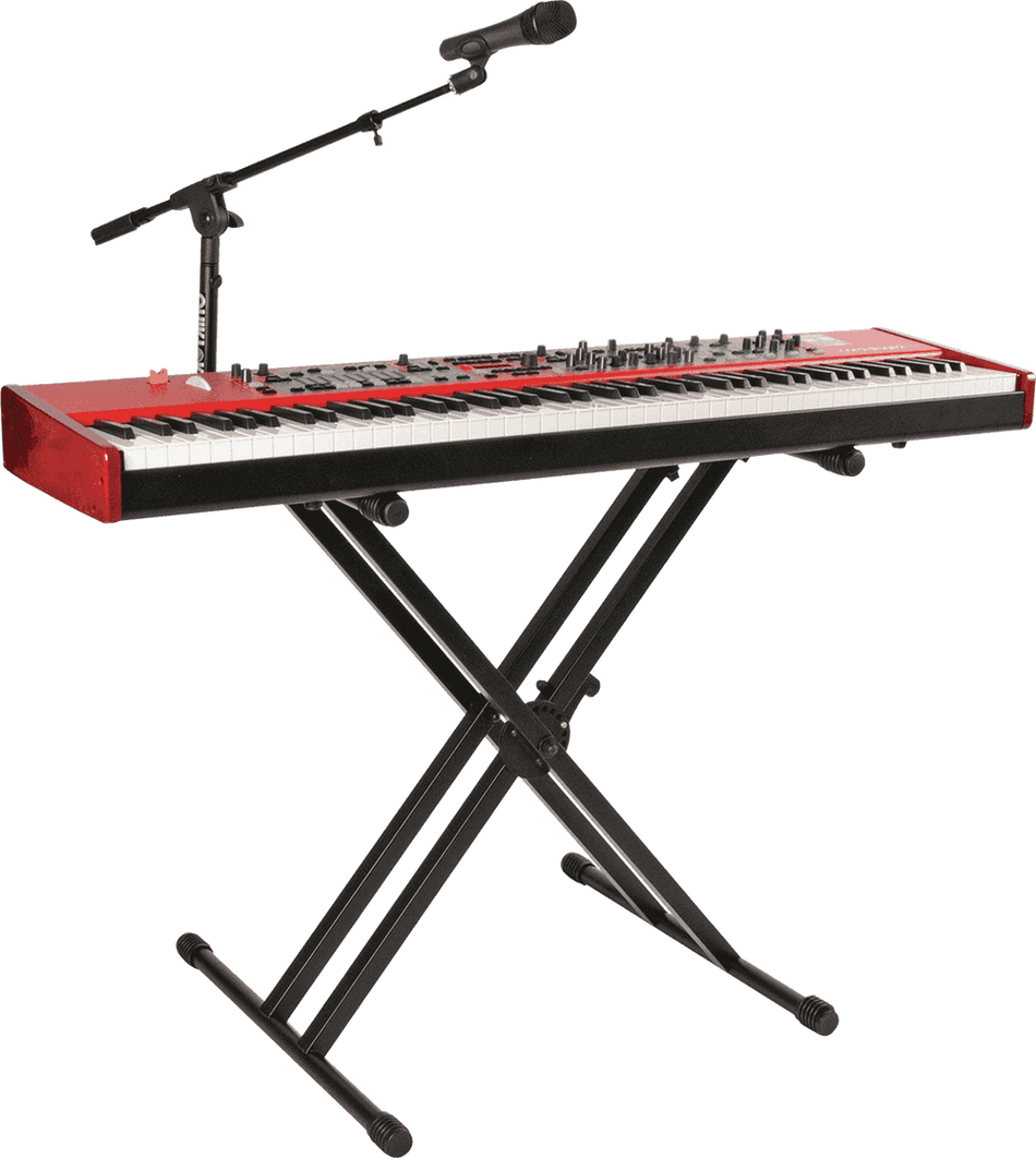 QUIK LOK TQMQL746 - QL746 KEYBOARD SUPPORT "X" FORMAT / LONG DOUBLE PROFILE - BLACK