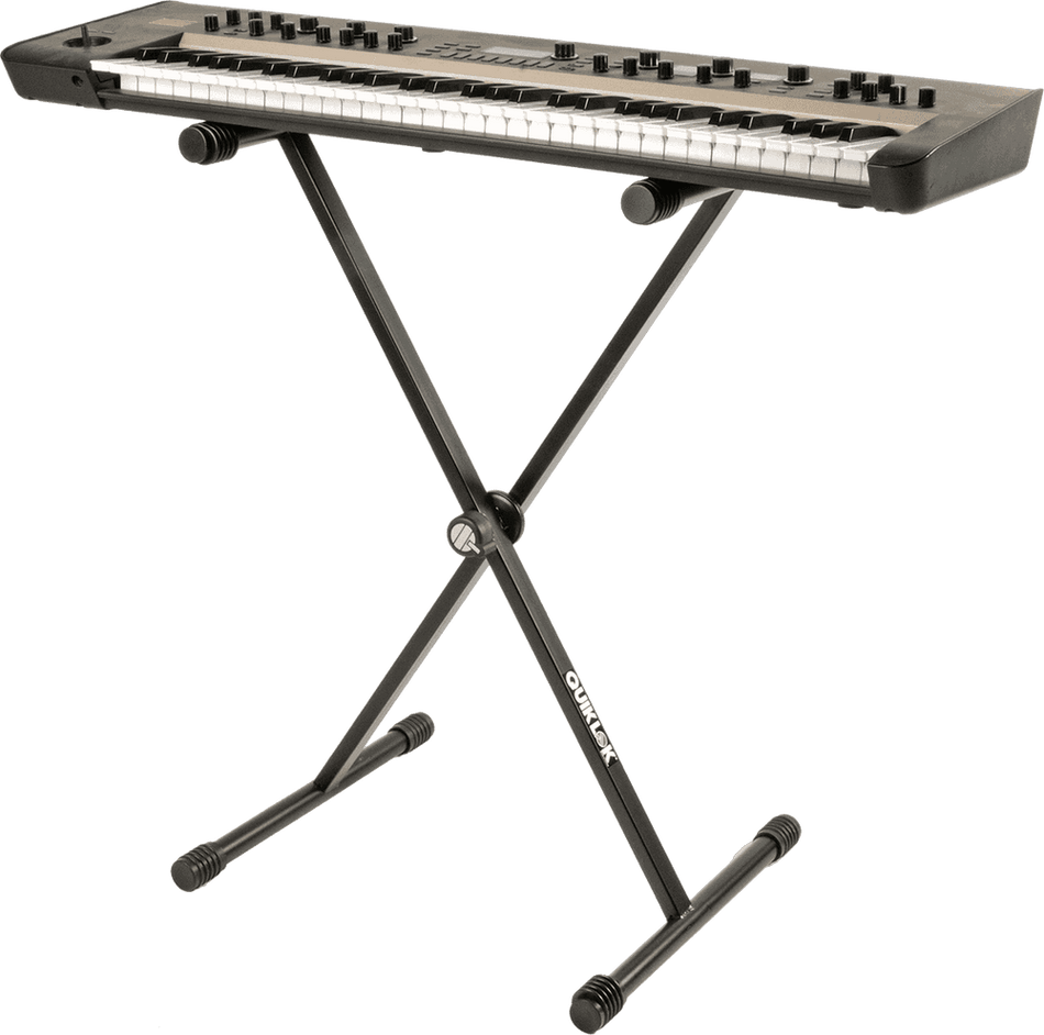QUIK LOK TQMT10BK - T10 KEYBOARD HOLDER "X" FORMAT / SINGLE PROFILE - BLACK