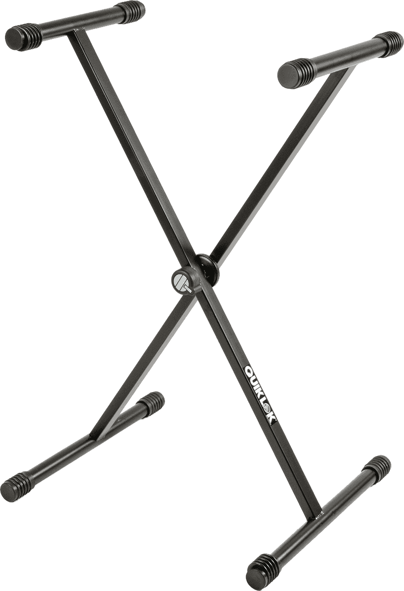 QUIK LOK TQMT10BK - T10 KEYBOARD HOLDER "X" FORMAT / SINGLE PROFILE - BLACK