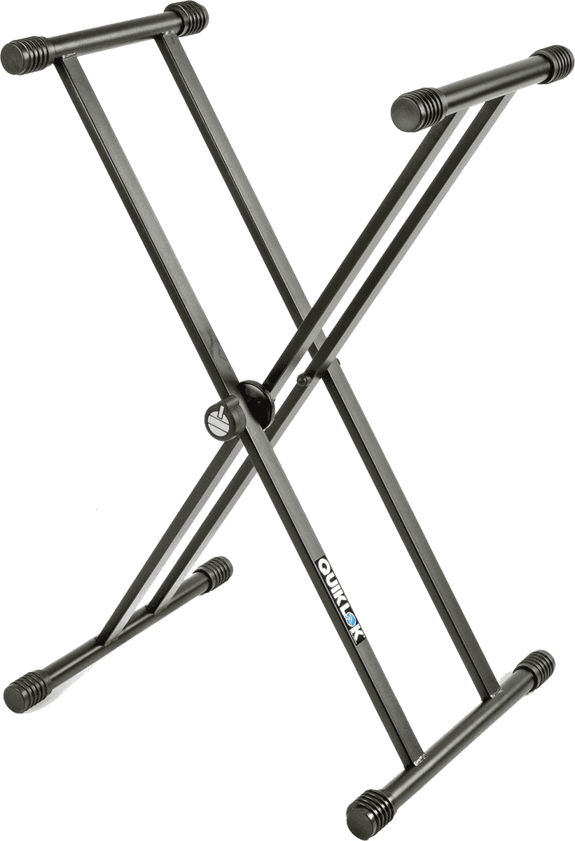 QUIK LOK TQMT20BK - T20 KEYBOARD SUPPORT "X" FORMAT / DOUBLE PROFILE - BLACK