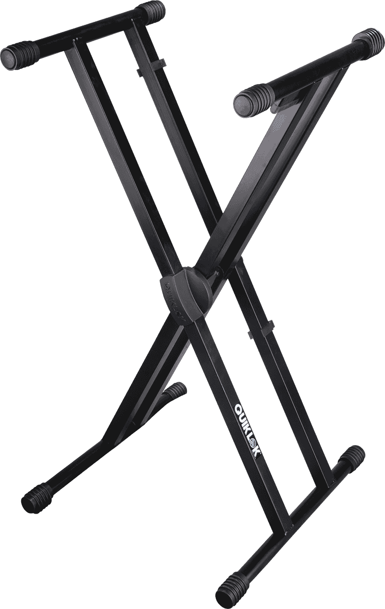 QUIK LOK TQMT550 - T500 KEYBOARD SUPPORT "X" FORMAT TRIGGER LOK / DUAL PROFILE - BLACK