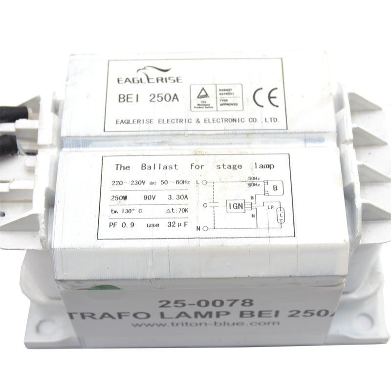 Eaglecrise BEI 250A - Balastro Magnético para Lámparas de 250W - Tempo Shop