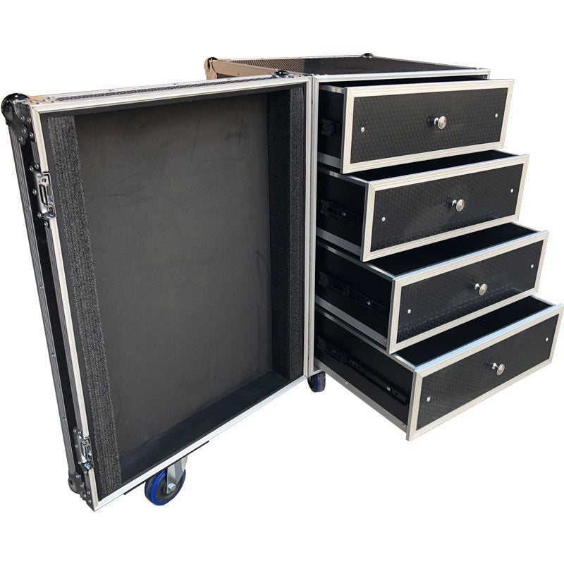 Triton Blue FCX4 - Flightcase Profesional de Trabajo con 4 Cajones