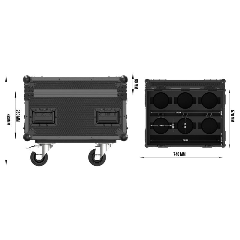 Triton Blue Flightcase 6en1 para Hydro B140 - Transporte y carga simultánea