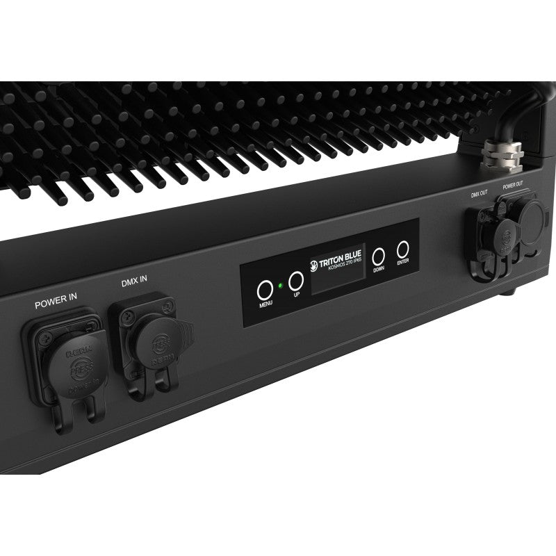 Triton Blue Kosmos 270 IP65 – Washer LED 27×10W RGBW con ópticas 15°/25°/45°, CCT 2400–8000 K y control DMX/RDM/W-DMX