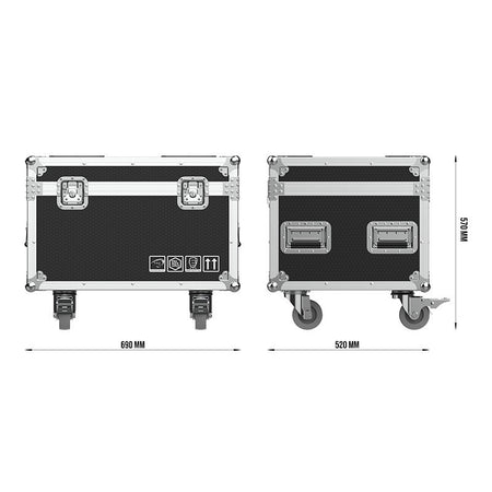 Triton Blue Orion W84 Neon FC - Flightcase 4 cabezas móviles