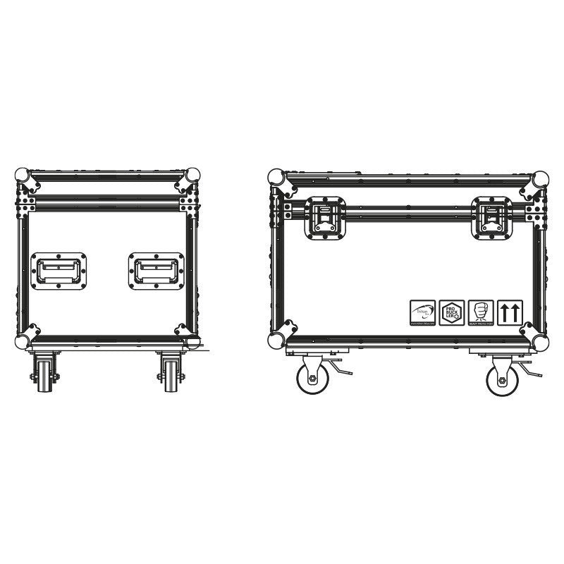 Triton Blue Orion W84 Neon FC - Flightcase 4 cabezas móviles