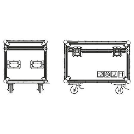 Triton Blue Orion W84 Neon FC - Flightcase 4 cabezas móviles