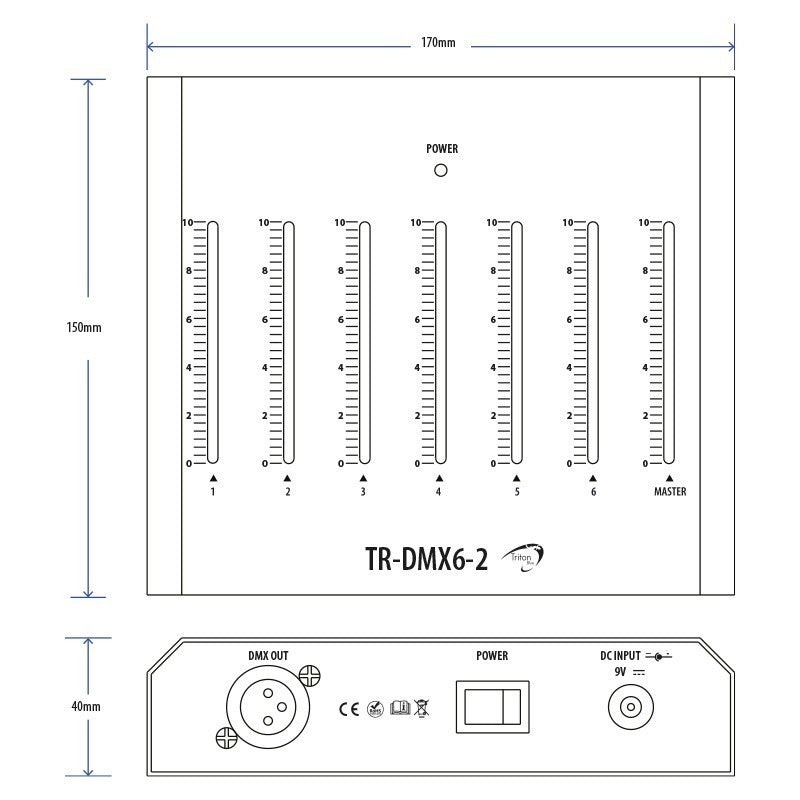 Triton Blue Pulsar 6 - Mesa de control de iluminación DMX