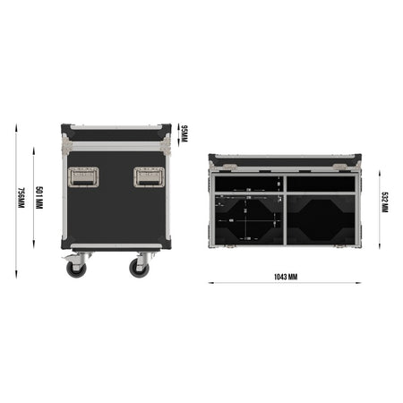 Triton Blue Python W19 FC - Flightcase para 2 Cabezas Móviles