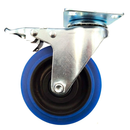 Triton Blue Rueda Azul 100 mm con Freno - Giratoria para Racks