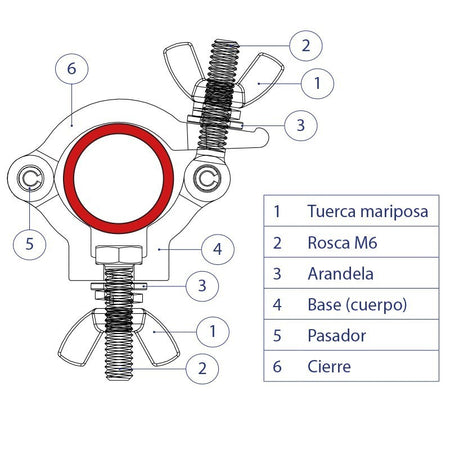 Triton Blue SA 2327 60 S - Abrazadera de aluminio 23-27 mm