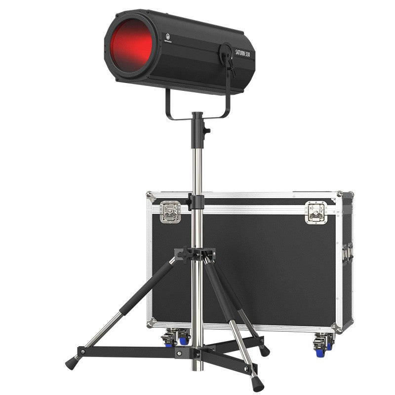 Triton Blue T-FOLLOW-330 Saturn 330 - Cañón de seguimiento LED 330W con zoom 5º–10º, flightcase y trípode