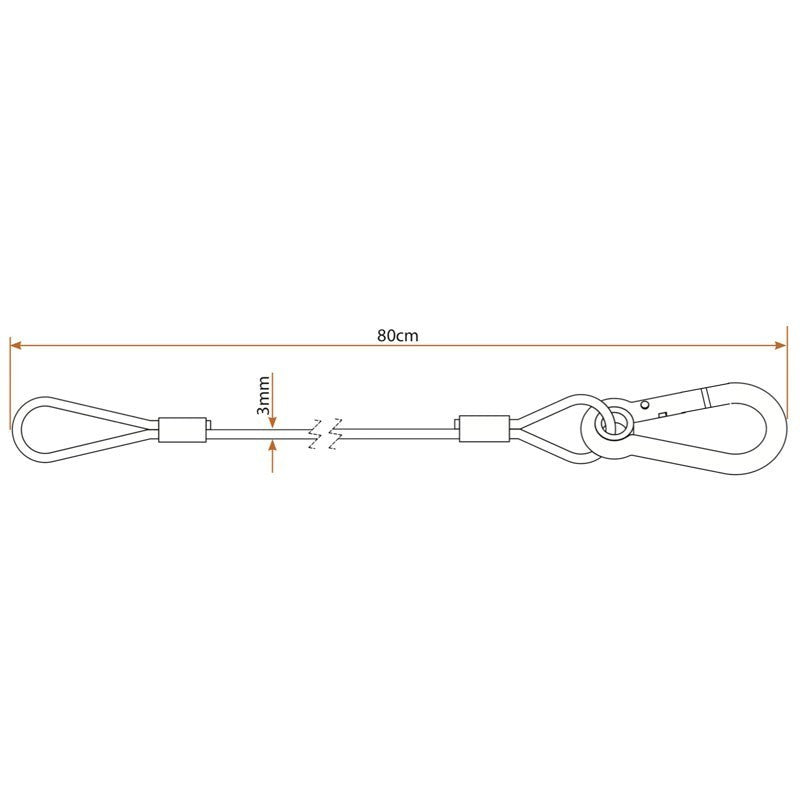 Triton Blue SC 380 S - Cable seguridad acero 80 cm funda PVC