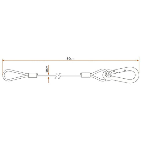 Triton Blue SC 480 S - Cable seguridad acero 80 cm