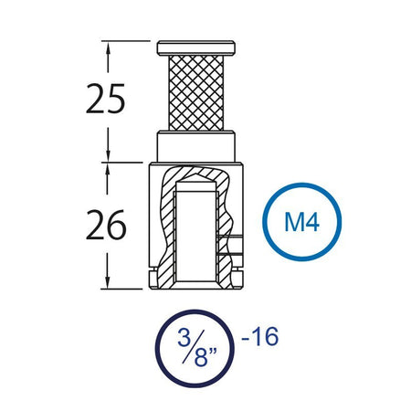 Triton Blue SP1 - Adaptador Spigot de Acero