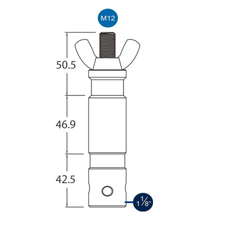 Triton Blue SP18 - Adaptador Spigot de Acero con Rosca M12