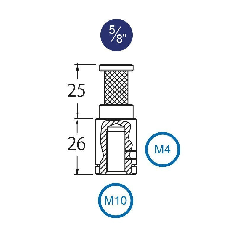 Triton Blue SP2 - Adaptador Spigot de Acero M10