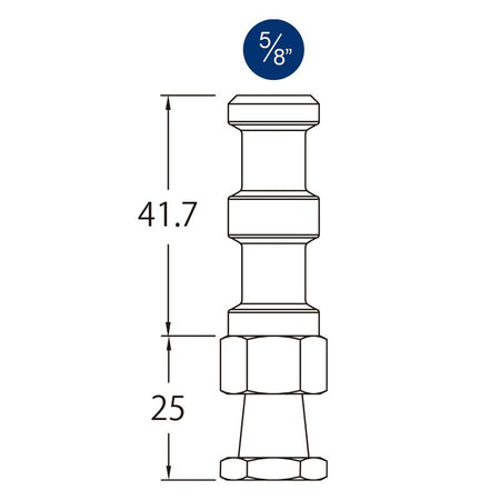Triton Blue SP8 - Adaptador Spigot 5/8 para Abrazaderas