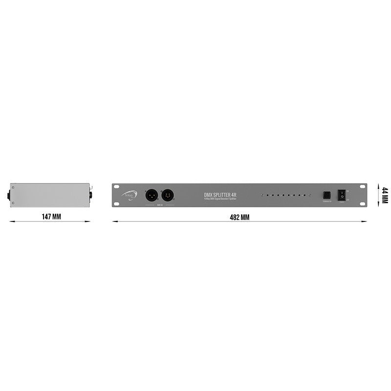 Triton Blue SATURN 4R - Splitter y Amplificador DMX 1 Entrada a 4 Salidas