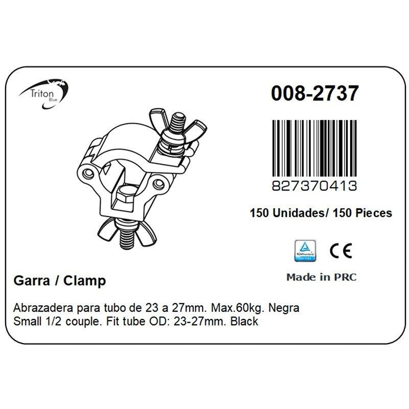 Triton Blue Abrazadera de Aluminio 23-27 mm para Truss - Carga 60 kg - Tempo Shop