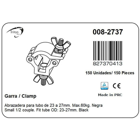 Triton Blue Abrazadera de Aluminio 23-27 mm para Truss - Carga 60 kg - Tempo Shop