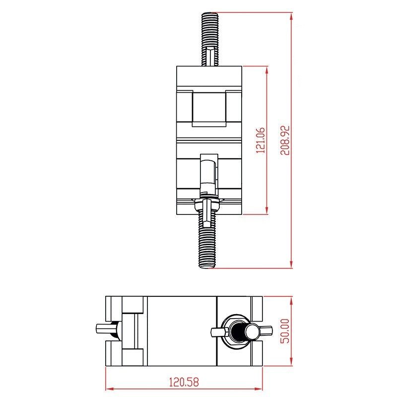 Triton Blue Abrazadera Doble 38-52mm - Soporte Profesional para Truss 500 kg - Tempo Shop