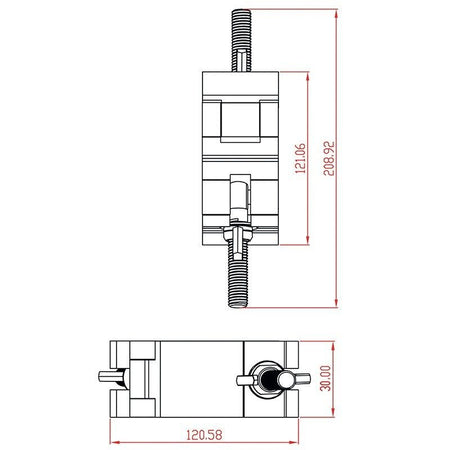 Triton Blue Abrazadera Doble Giratoria 38-52 mm - Soporte Profesional de 300 kg - Tempo Shop