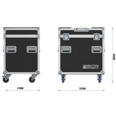 Triton Blue AH450-001 - Flightcase Profesional para 2 Cabezas Móviles Halley H450 - Tempo Shop
