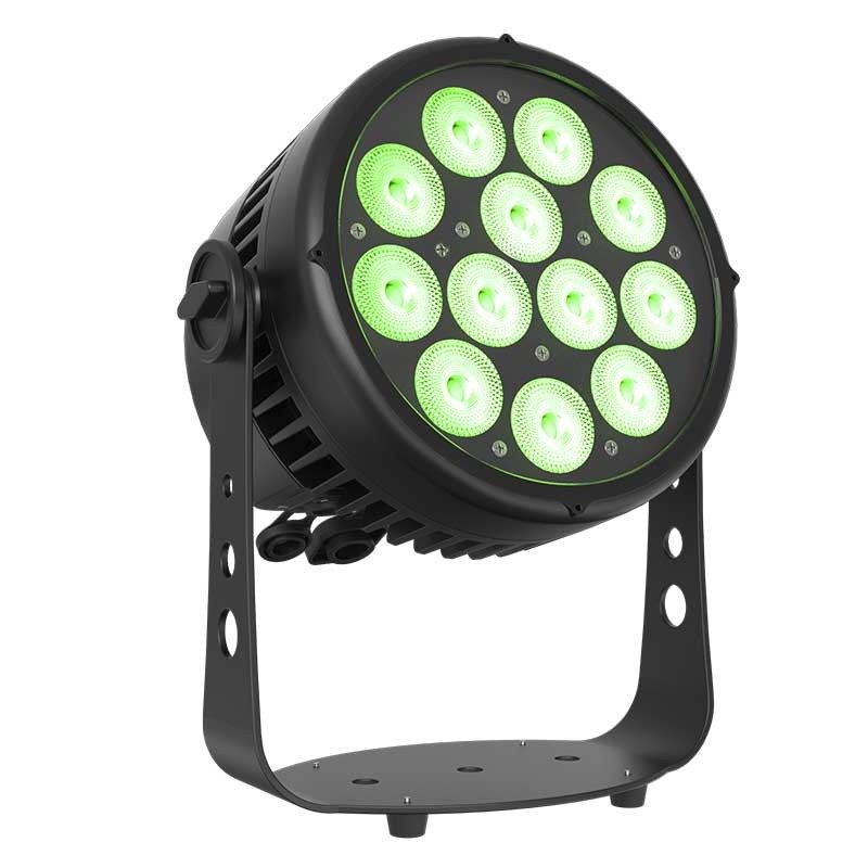 Triton Blue Aqua 120 IP65 - PAR LED 12 × 10 W RGBWA+UV (6 en 1) con óptica 25°, RDM y conectores IP65 REAN/Neutrik - Tempo Sh
