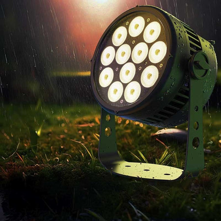 Triton Blue Aqua 120 WW - PAR LED IP65 12 × 10 W CW+WW (2 en 1) con óptica 25°, RDM y conectores REAN/Neutrik - Tempo Shop