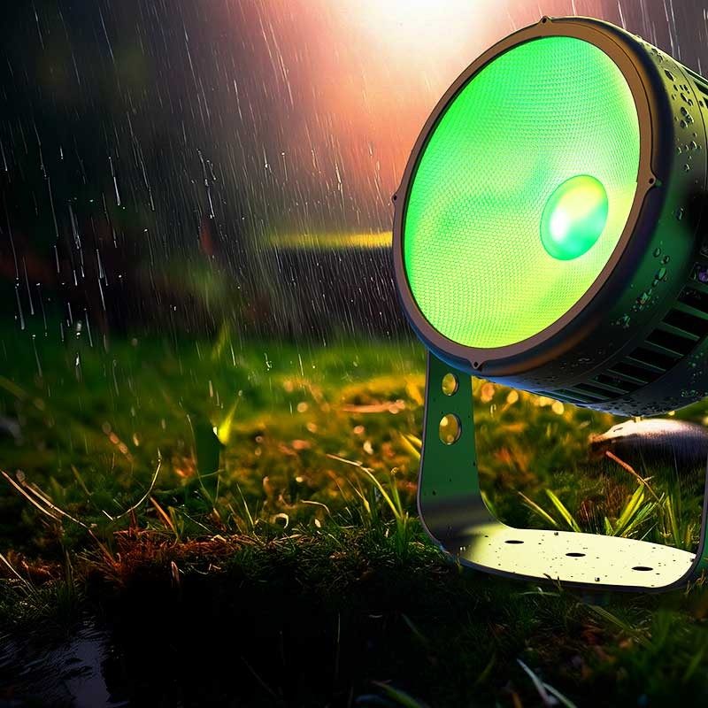 Triton Blue Aqua 200 - Proyector PAR LED COB RGBA 200 W IP65 con óptica 60° y conectores REAN (by Neutrik) - Tempo Shop