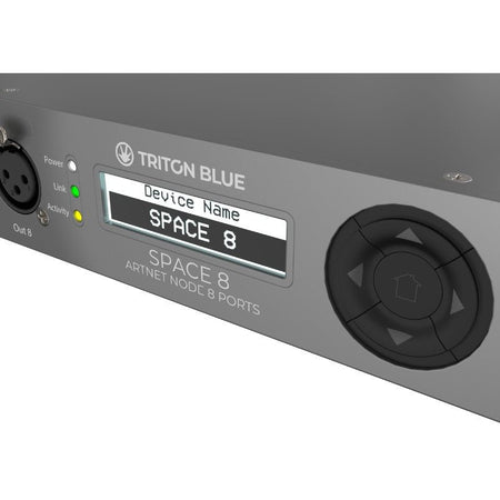 Triton Blue ARTNET-DMX-MK2 (Space 8 MK2) - Nodo Art-Net/sACN a DMX de 8 universos en rack 19” (1U) - Tempo Shop
