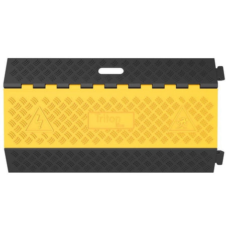 Triton Blue CB3 - Pasacables de 3 canales 900 × 500 × 70 mm con tapa amarilla de alta visibilidad - Tempo Shop
