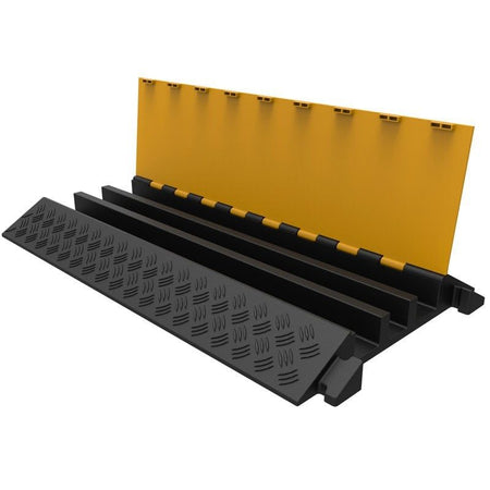 Triton Blue CB3 - Pasacables de 3 canales 900 × 500 × 70 mm con tapa amarilla de alta visibilidad - Tempo Shop