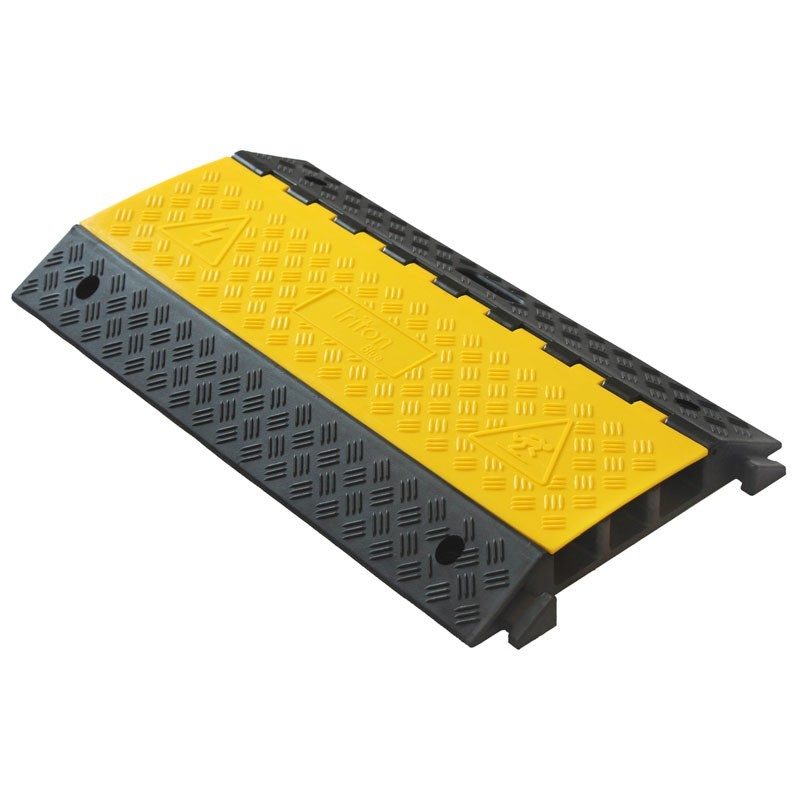 Triton Blue CB3 - Pasacables de 3 canales 900 × 500 × 70 mm con tapa amarilla de alta visibilidad - Tempo Shop